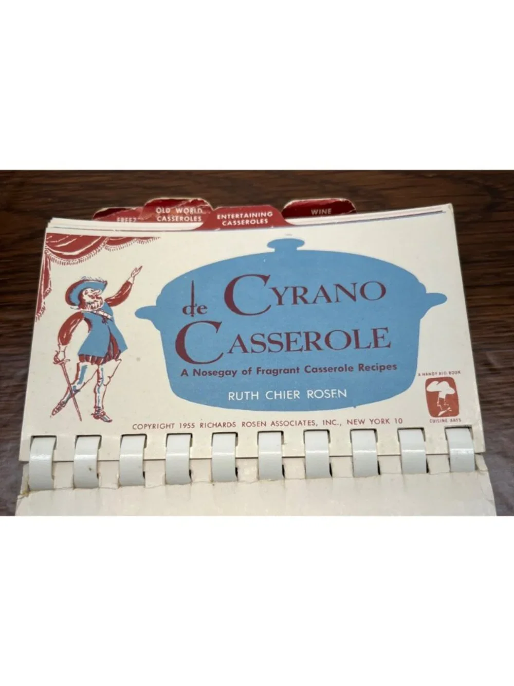Cyrano De Casserole Cookbook by Ruth Chier Rosen 1955 Vintage Recipes